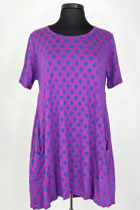 2AM Short Sleeve Patterned Tunic Dots