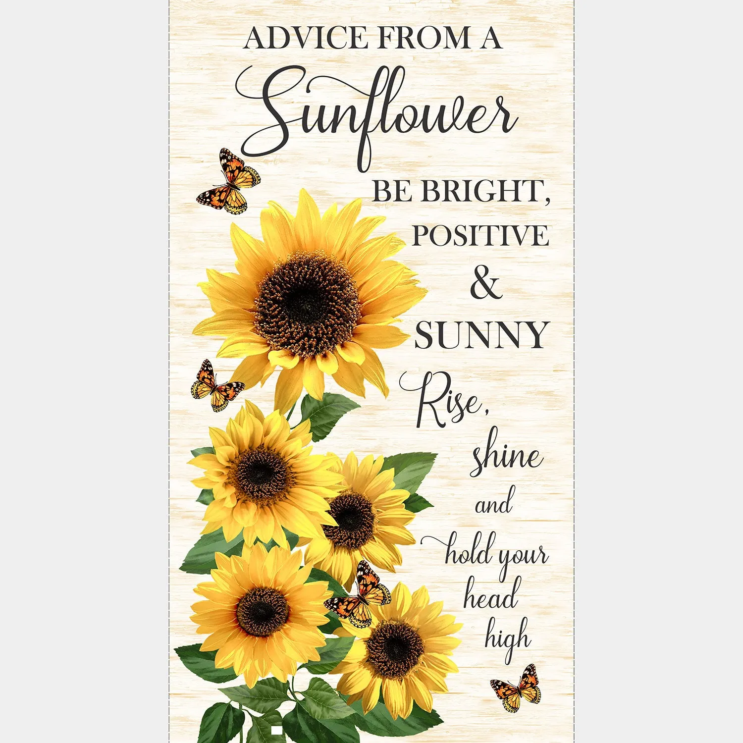 Advice from a Sunflower - Cream Panel