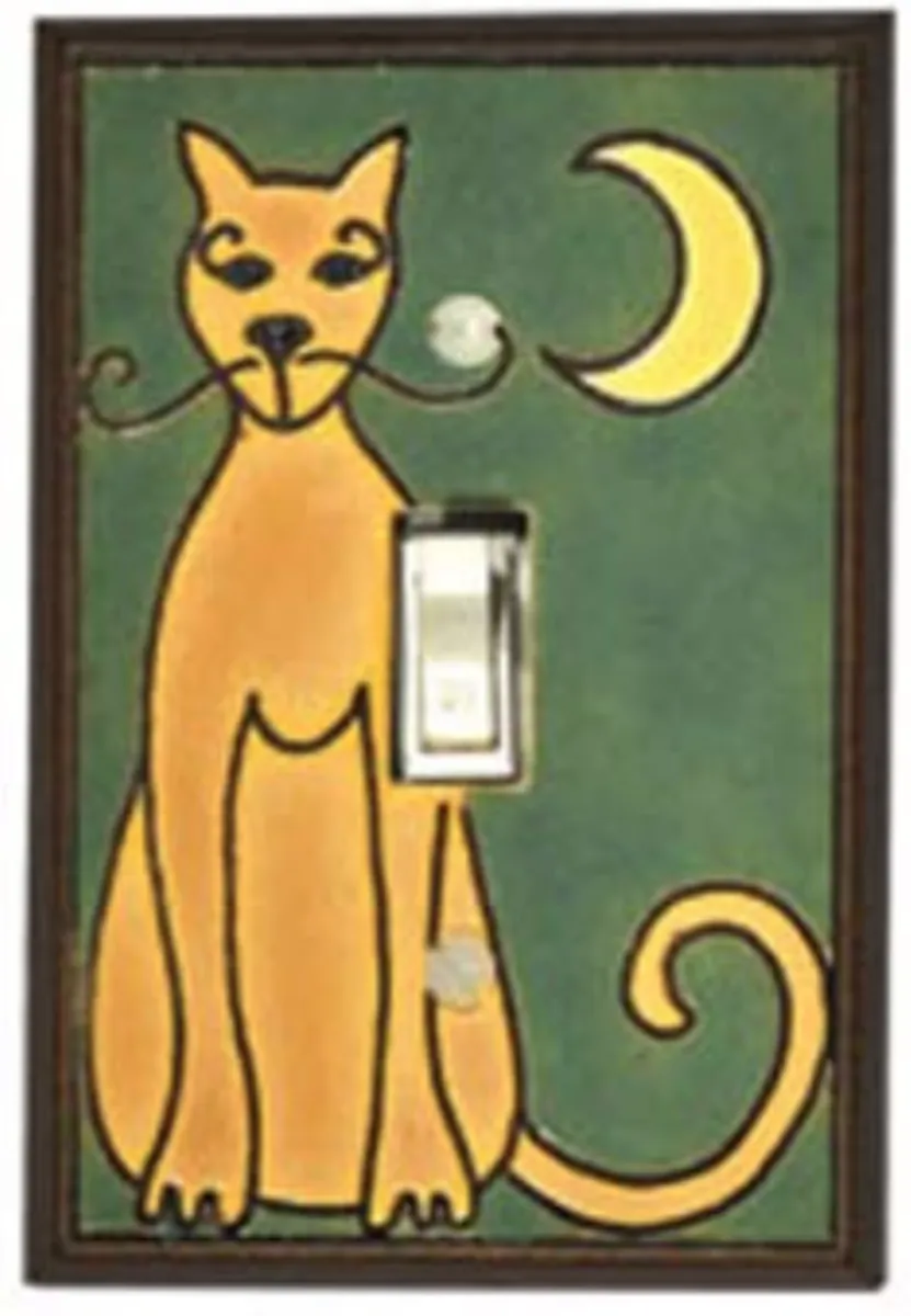 All Fired Up - Single Switchplate - "Alf's Cat" #AG182