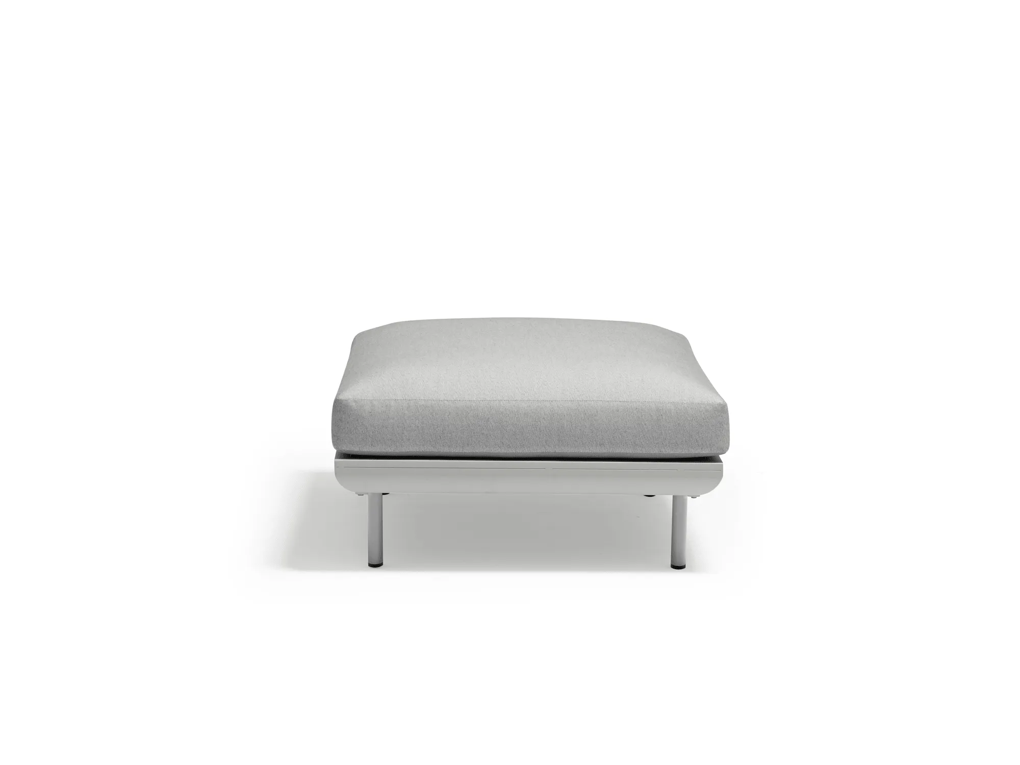 Amberly Outdoor Ottoman in Light Grey