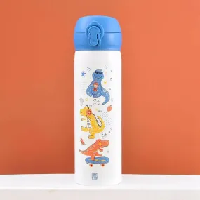 Animals Theme Stainless Steel Water Bottle (White 400 ML)