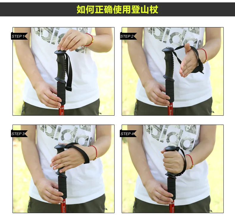 Anti Shock Outdoor Hiking Walking Stick