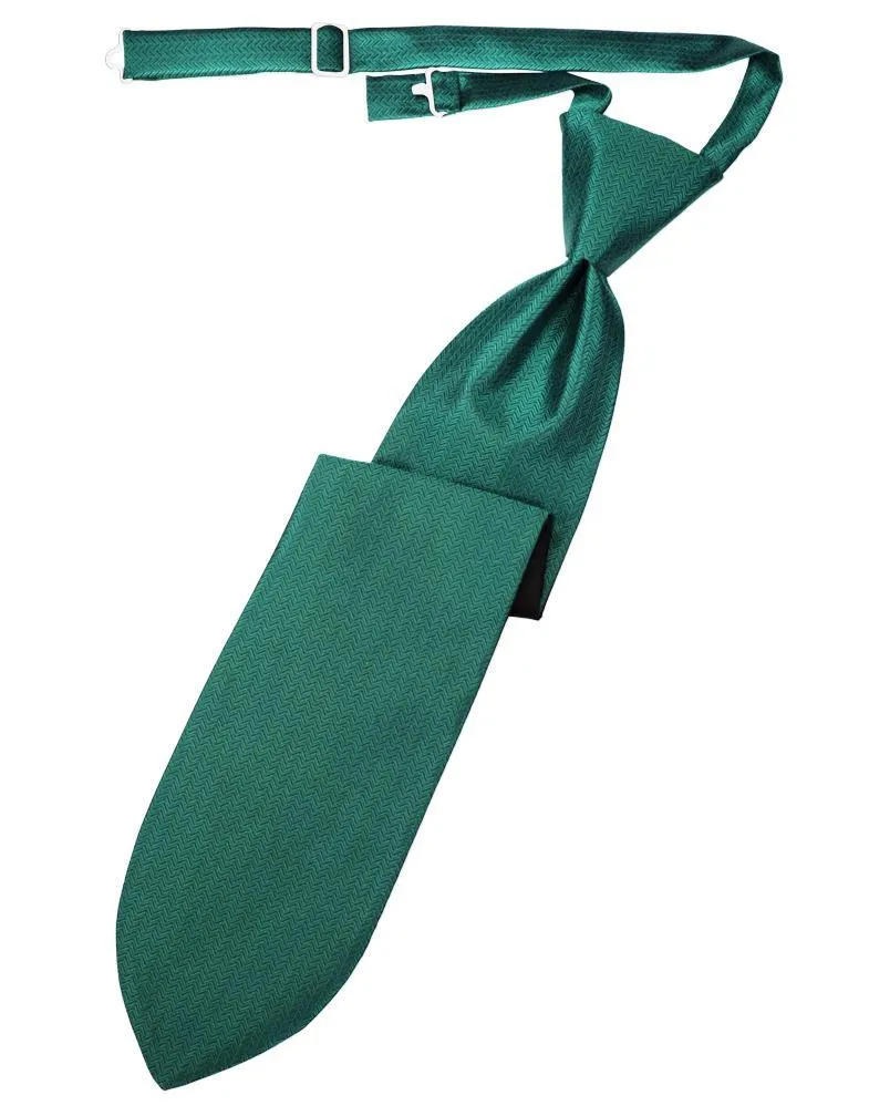 Aqua Herringbone Necktie