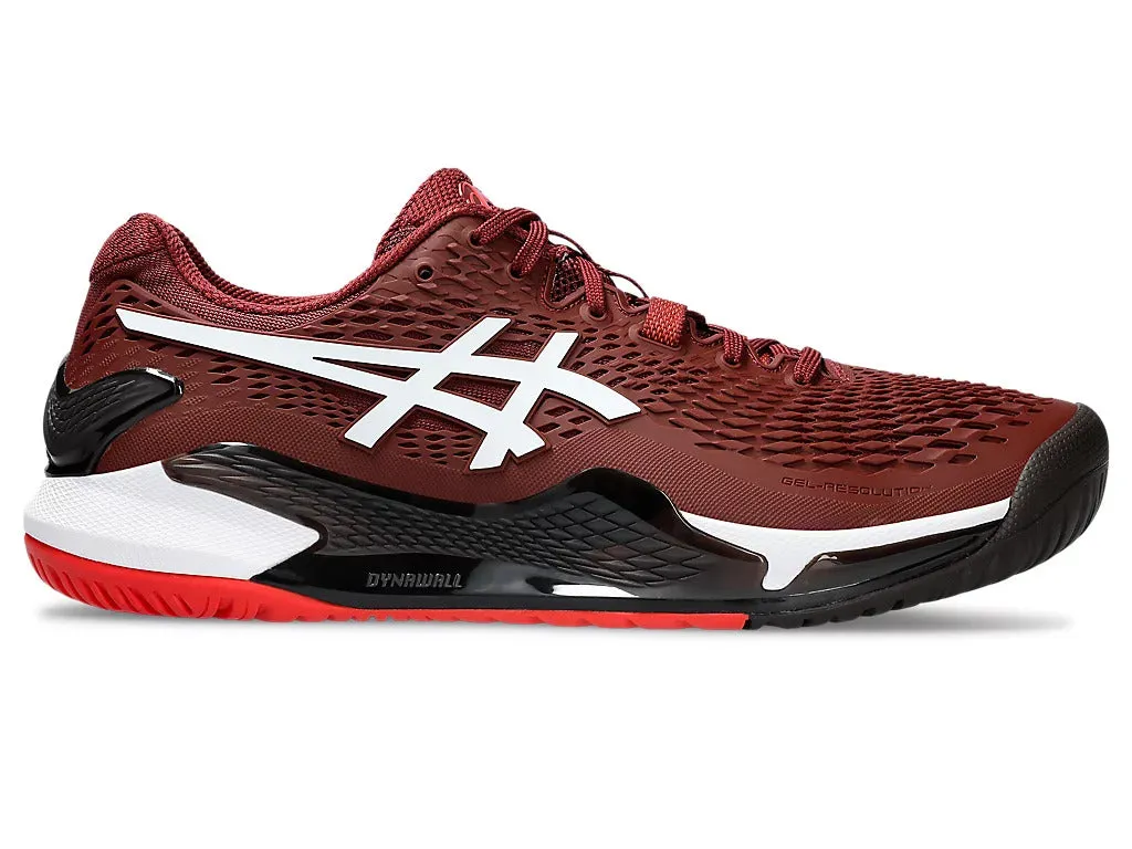 Asics Gel Resolution 9 Tennis Shoe - Antique Red/White