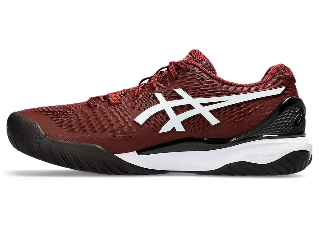 Asics Gel Resolution 9 Tennis Shoe - Antique Red/White