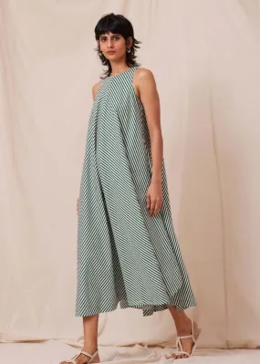 Audric Dress - Green Stripe