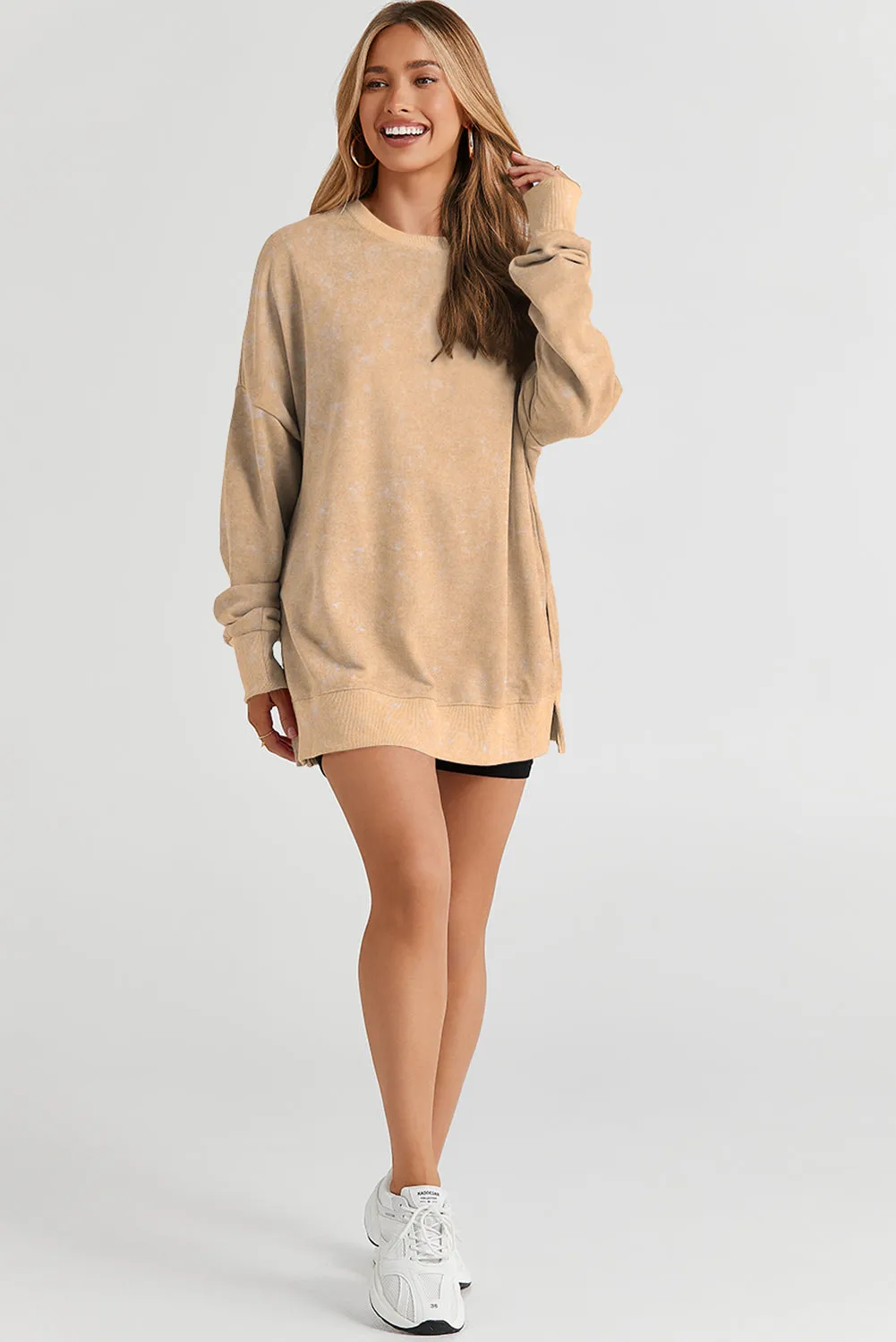 Bishop Sleeve Slit Sweatshirt