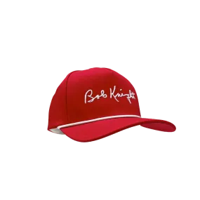 Bob Knight Script Crimson Rope Hat