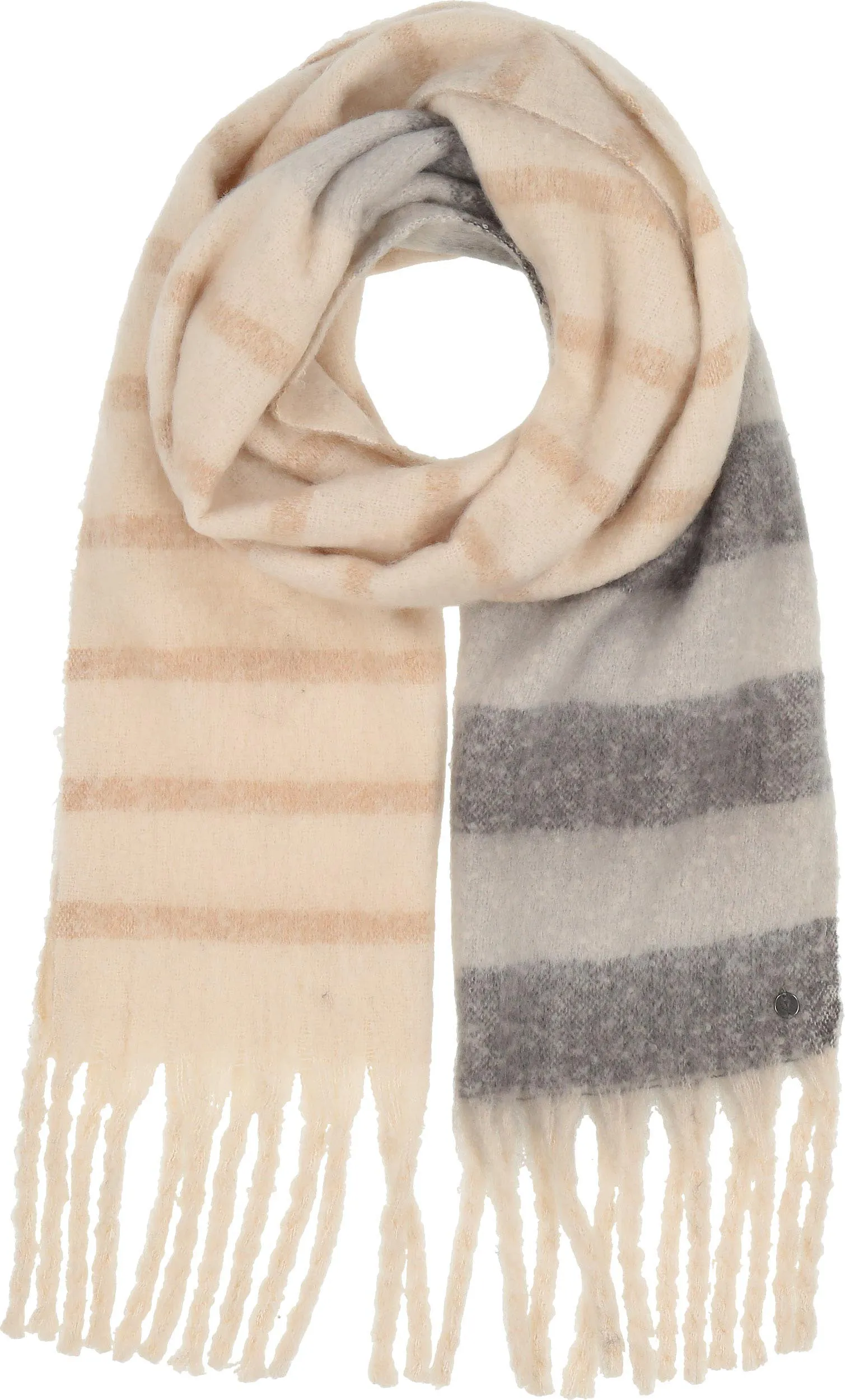 Boucle Variegated Stripes Woven Scarf