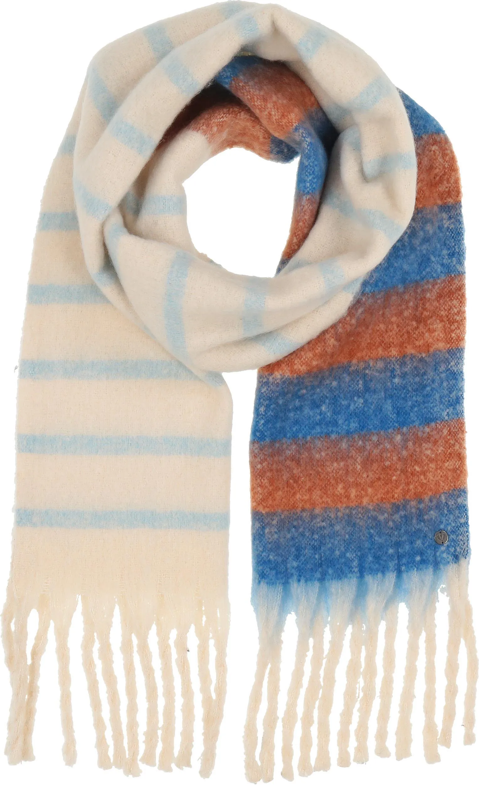 Boucle Variegated Stripes Woven Scarf