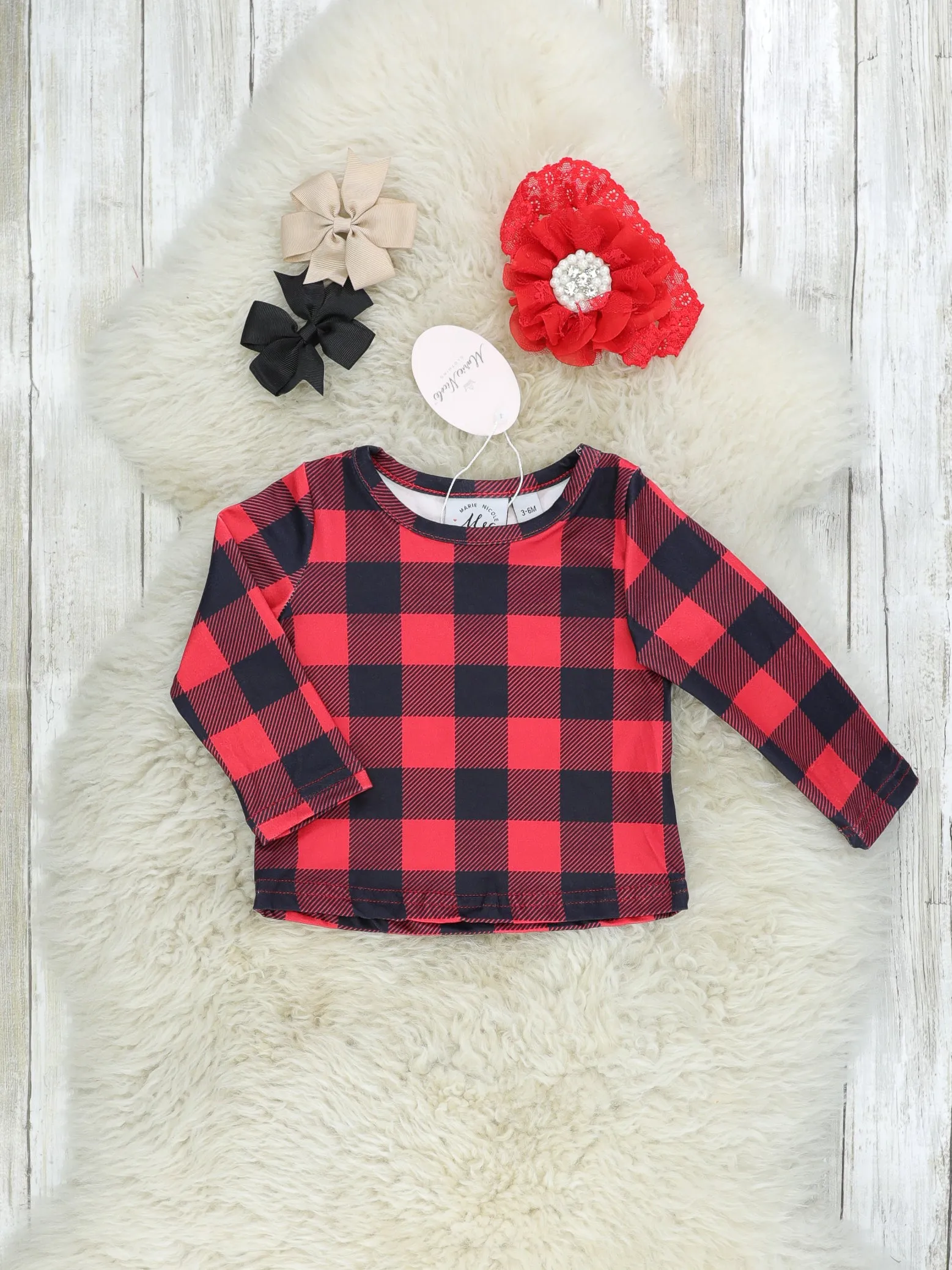 Buffalo Plaid & Leopard Reindeer Romper