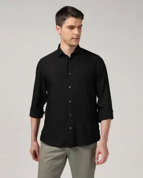 Casual Black Solid Shirt - Sula