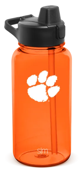 Collegiate Plastic Summit Water Bottle with Simple Flip Straw Lid