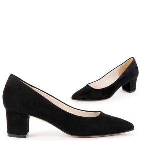 *COURTNEY black suede - 5cm, size UK 3