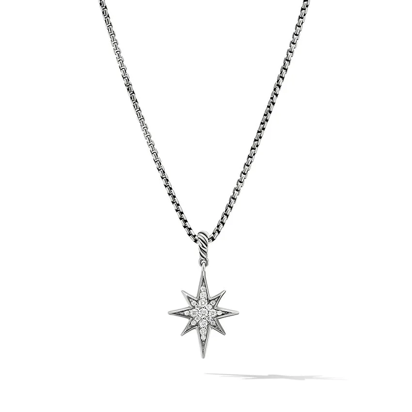 David Yurman Cable Collectibles® North Star Necklace with Pavé Diamonds