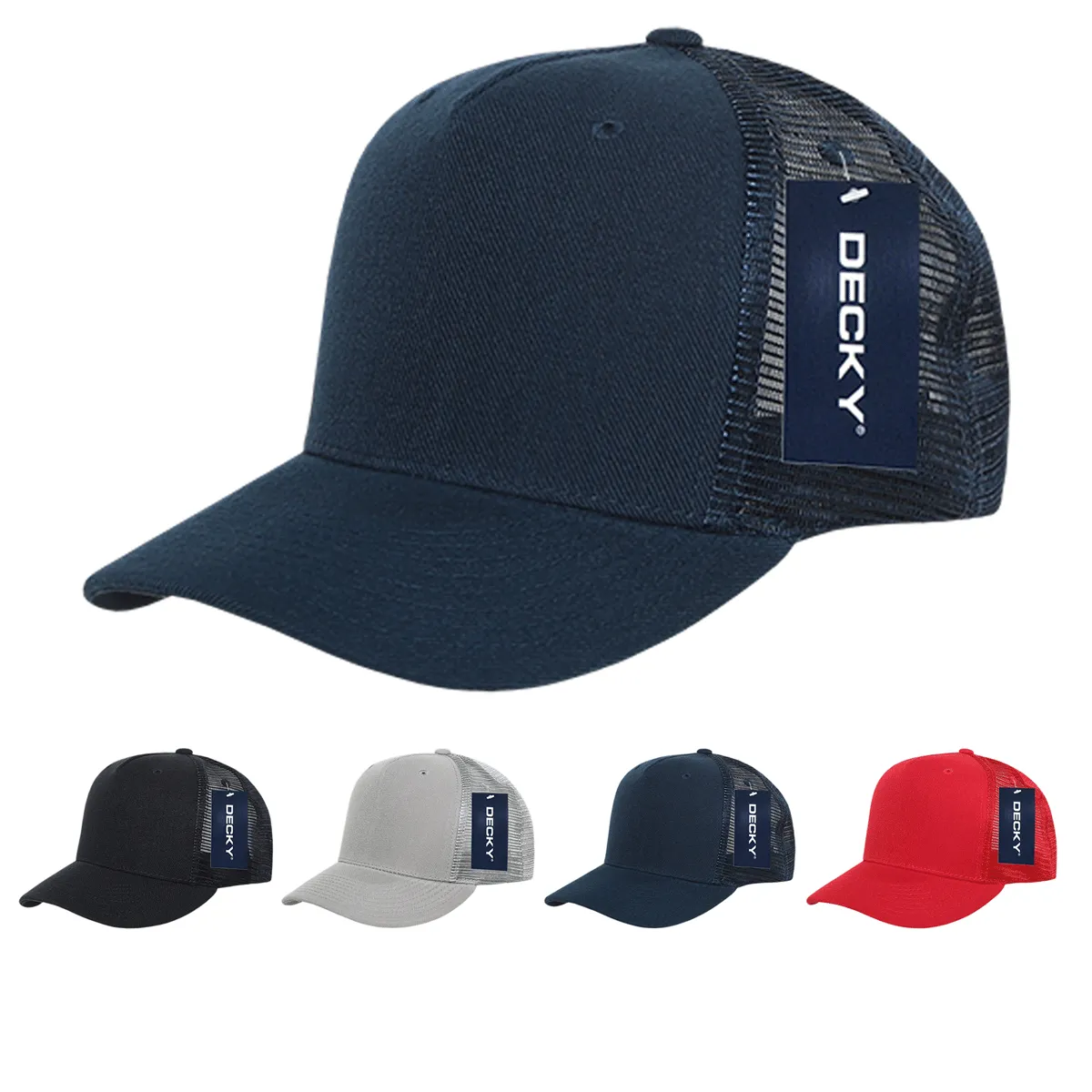 Decky 1145 5 Panel Trucker Hat Mesh Back Cap