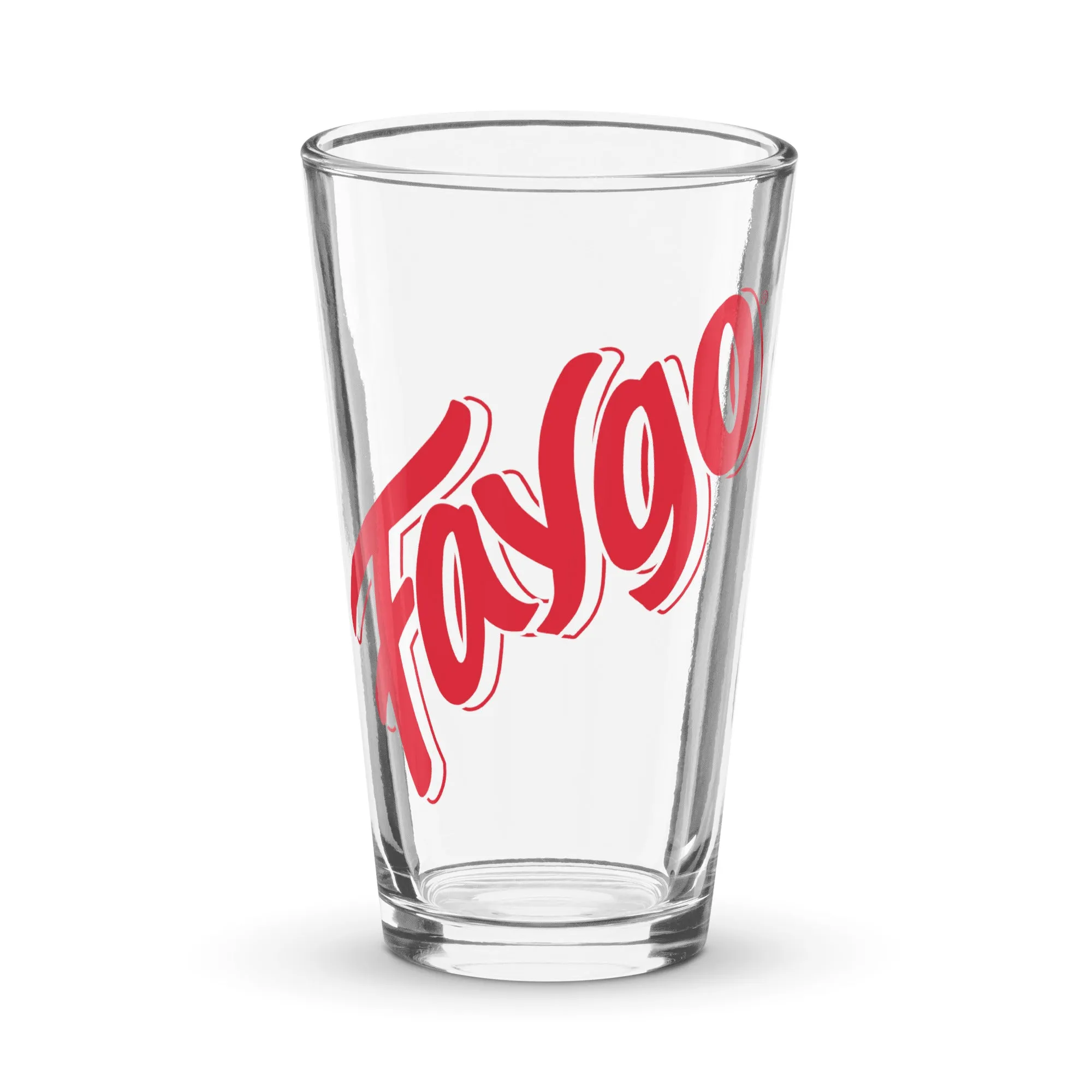 Faygo Logo Pint Glass - Red Pop 16 oz