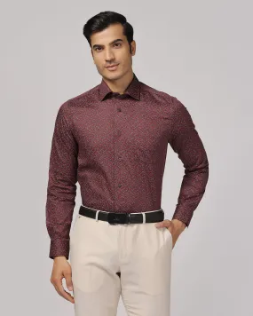 Formal Wine Printed Shirt - Govic