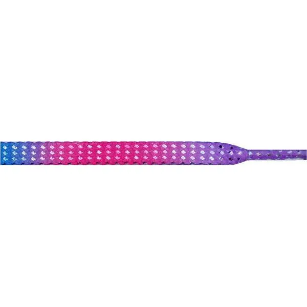 Glitter 1/4 Flat Laces - Rainbow (1 Pair Pack) Shoelaces