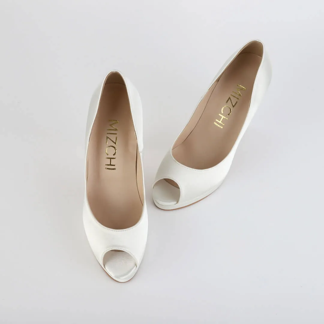 HINT SATIN - open toe platform