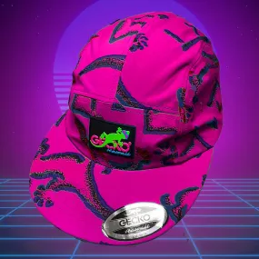 Hot Pink Gecko Petro 5 Panel Hat