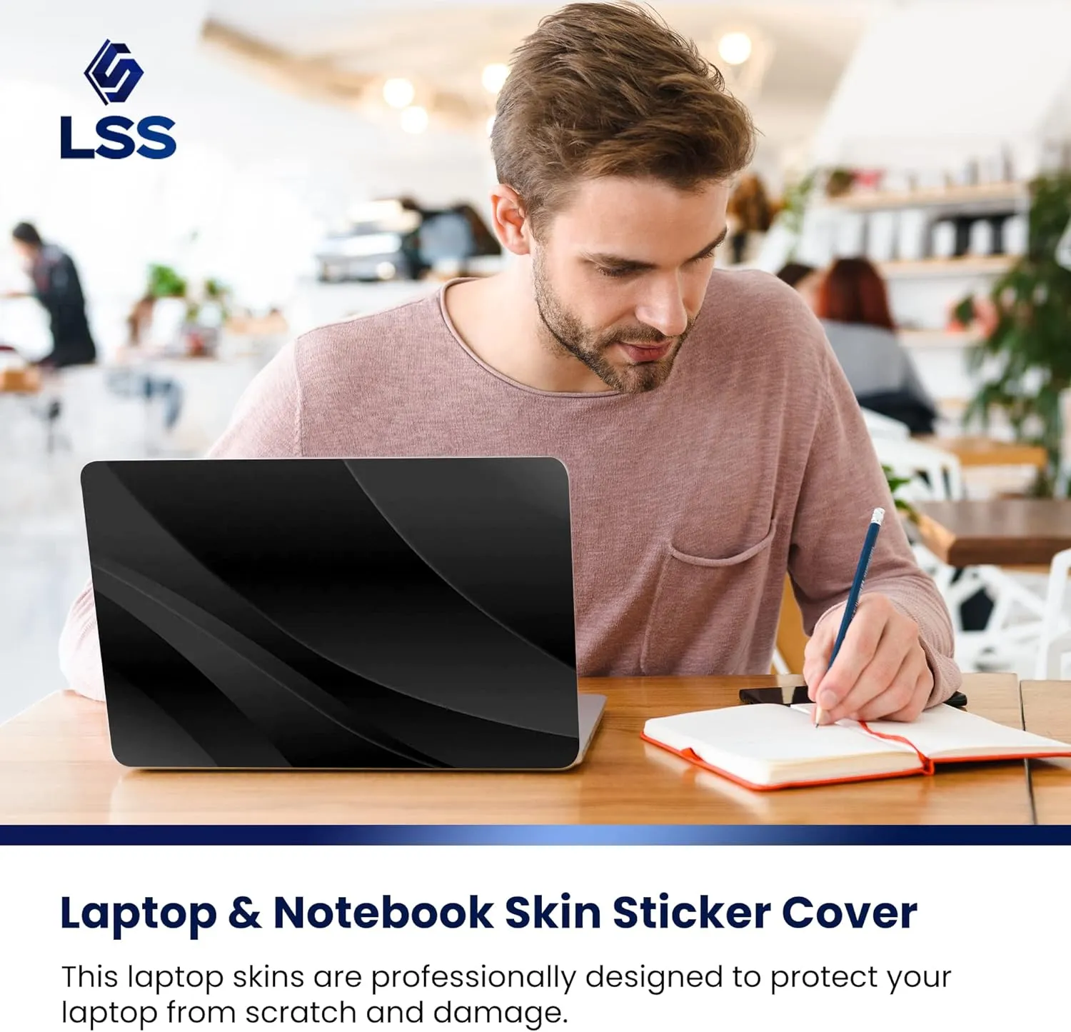 Laptop Notebook Skin Decal with 2 Matching Wrist Pads - Colored Snow Flakes