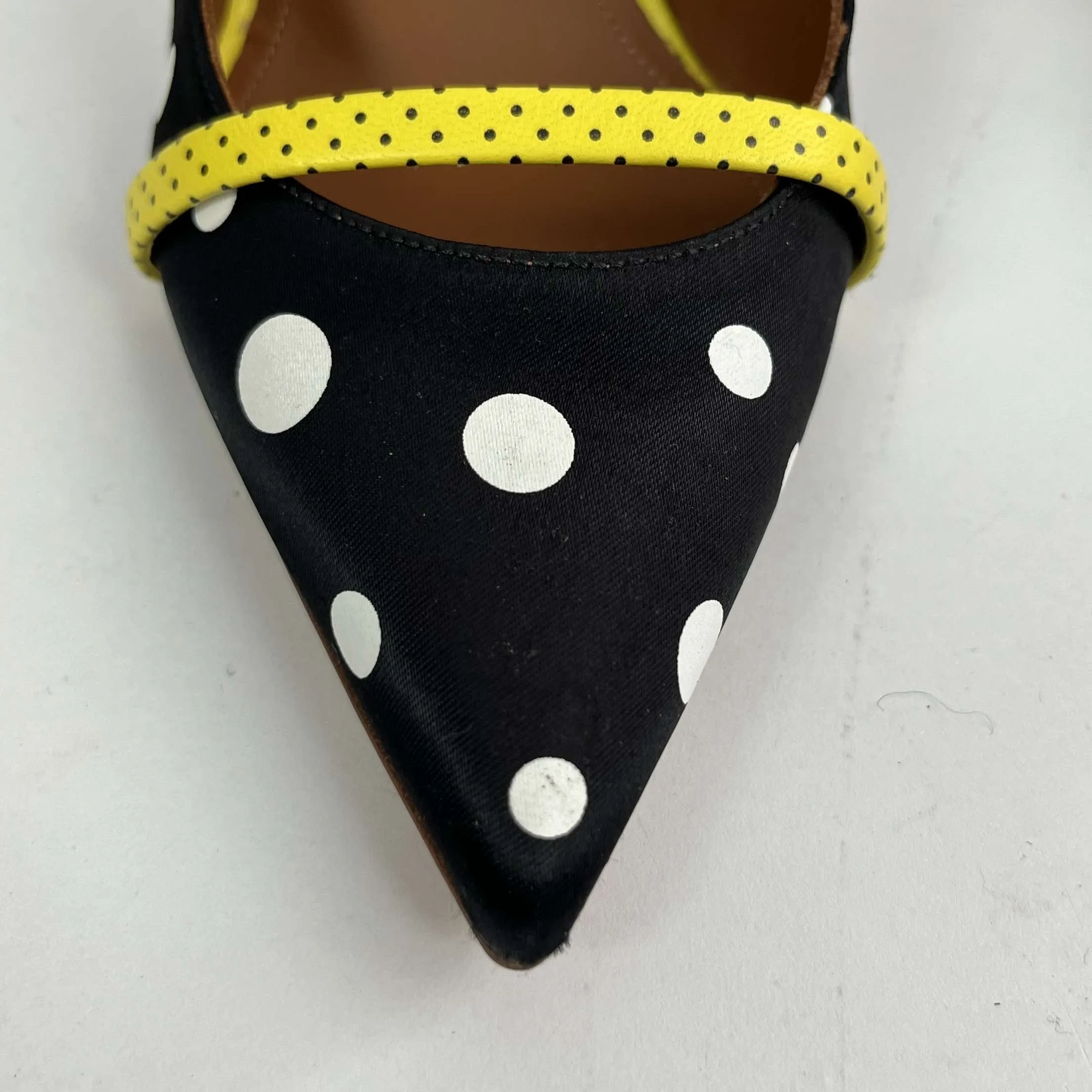 Malone Souliers Brand New £580 Polka Dot Satin Maureen Heels 39