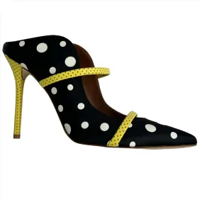 Malone Souliers Brand New £580 Polka Dot Satin Maureen Heels 39