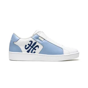 Men's Adelaide White Blue Leather Sneakers 02622-055