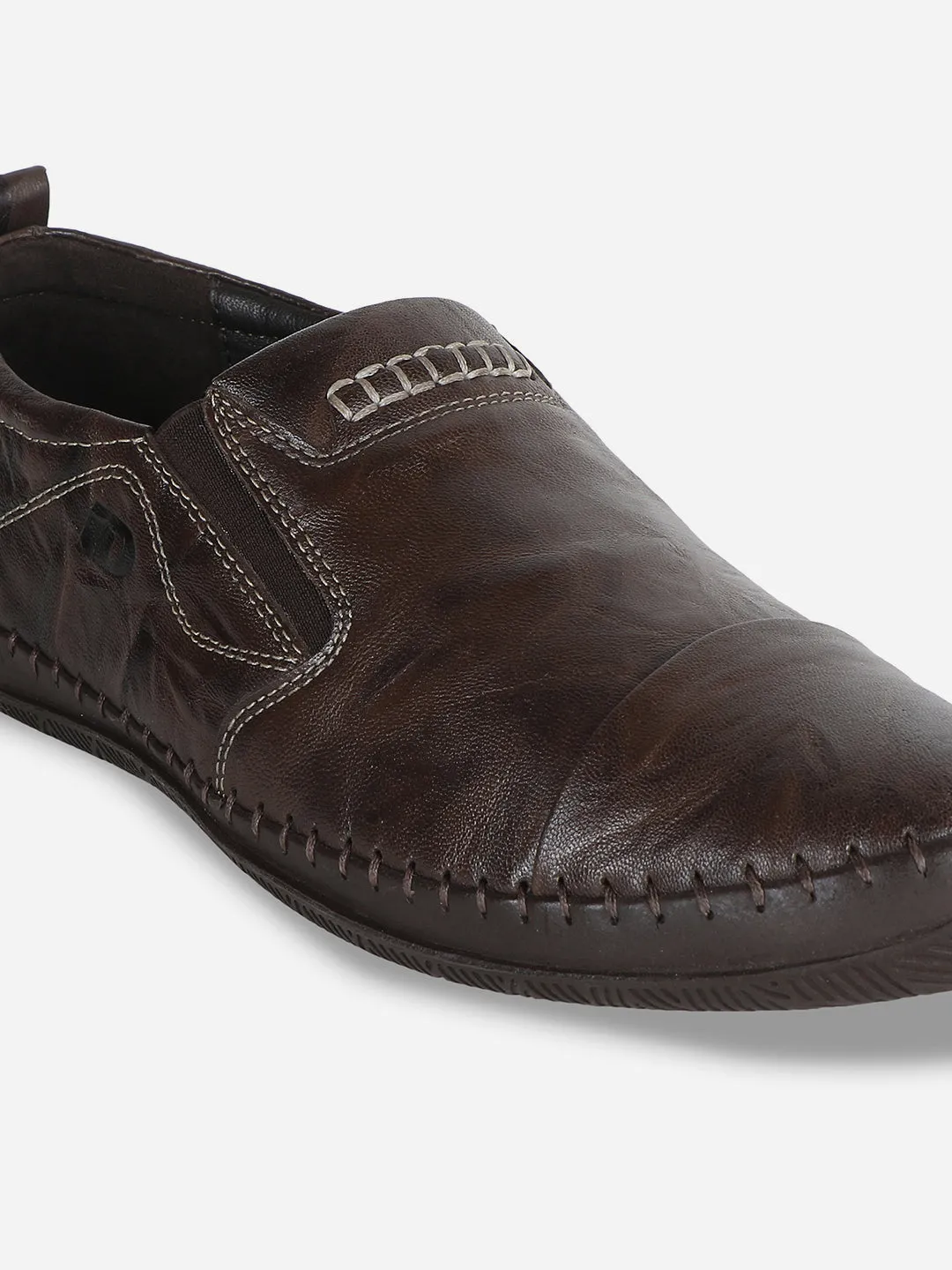 Men's Brown Flexible Flat Slip On Casual (ID3010)