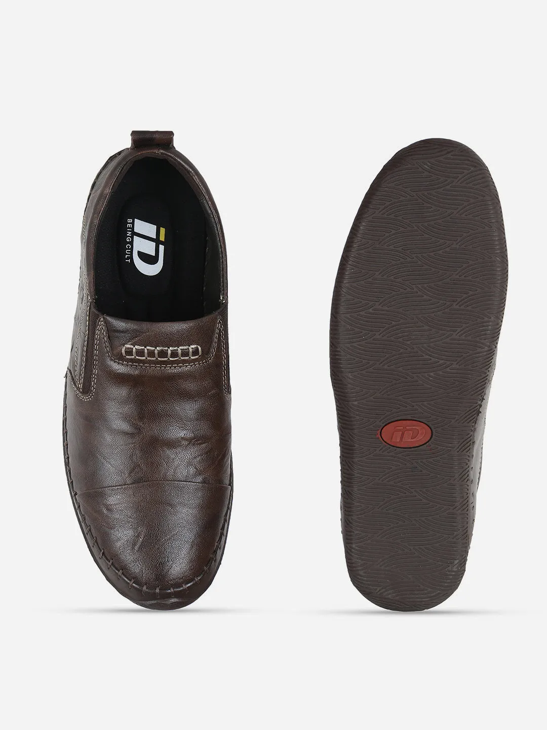 Men's Brown Flexible Flat Slip On Casual (ID3010)