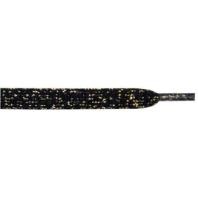 Metallic Flat 3/8 - Black/Gold (12 Pair Pack) Shoelaces