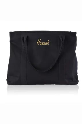 Personalised Canvas Tote Bag - Black