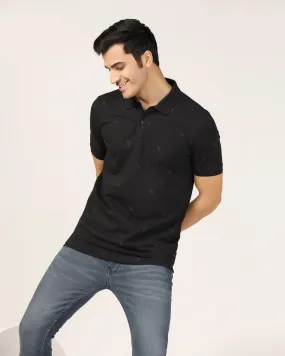 Polo Black Printed T-Shirt - Bird