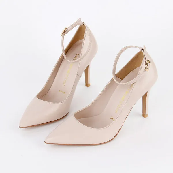 *ROBIN ankle strap - ivory, 9cm size UK 13