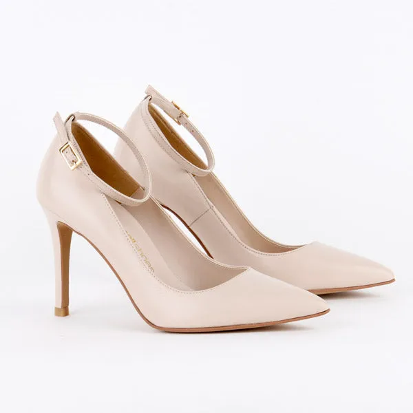 *ROBIN ankle strap - ivory, 9cm size UK 13