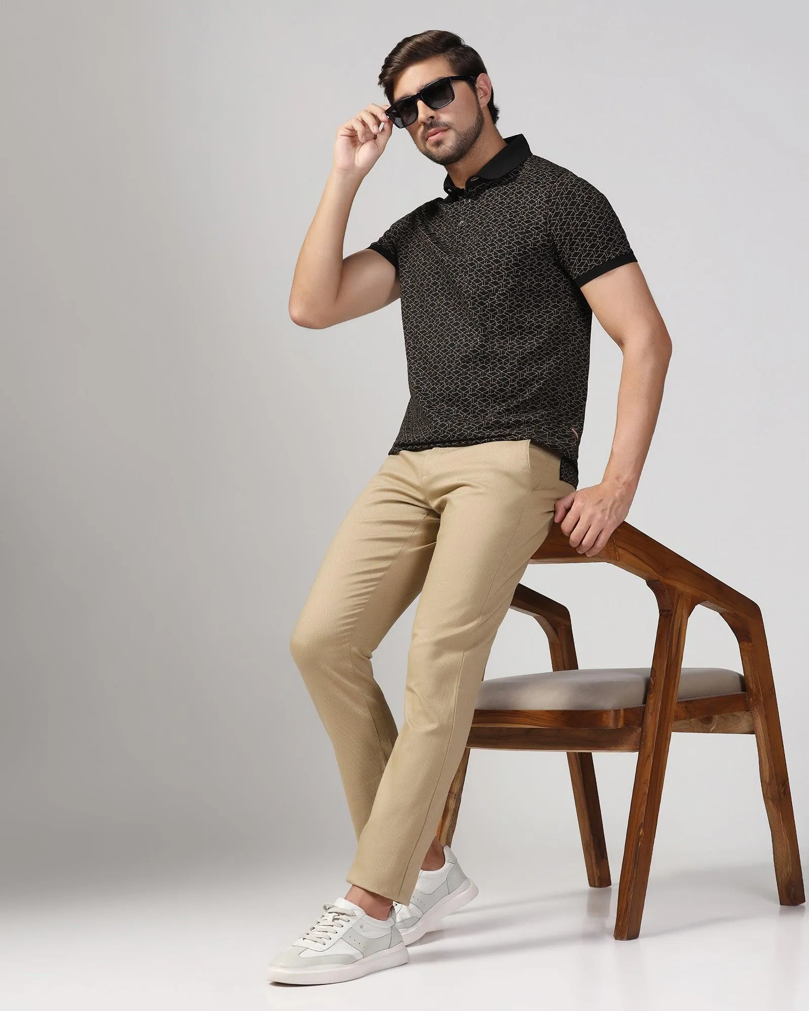 Slim Comfort B-95 Casual Khaki Textured Khakis - Tark