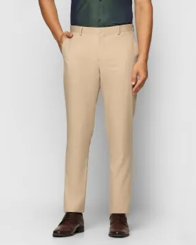 Slim Comfort B-95 Formal Beige Textured Trouser - Jim