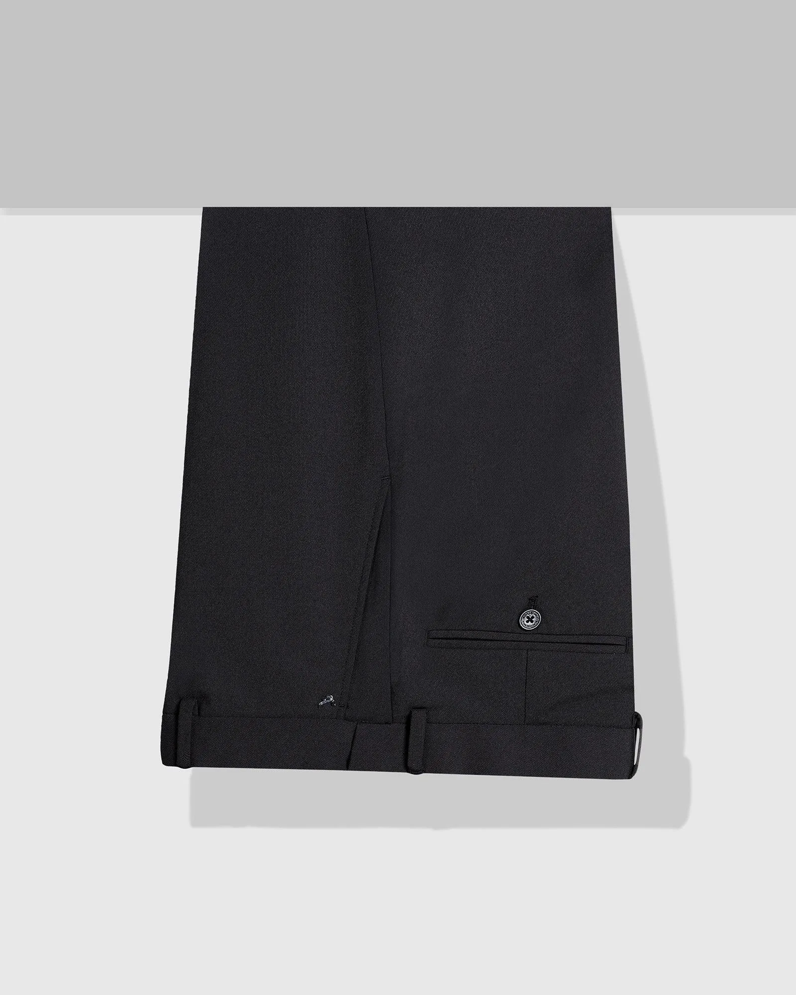 Slim Comfort B-95 Formal Black Textured Trouser - Mazda