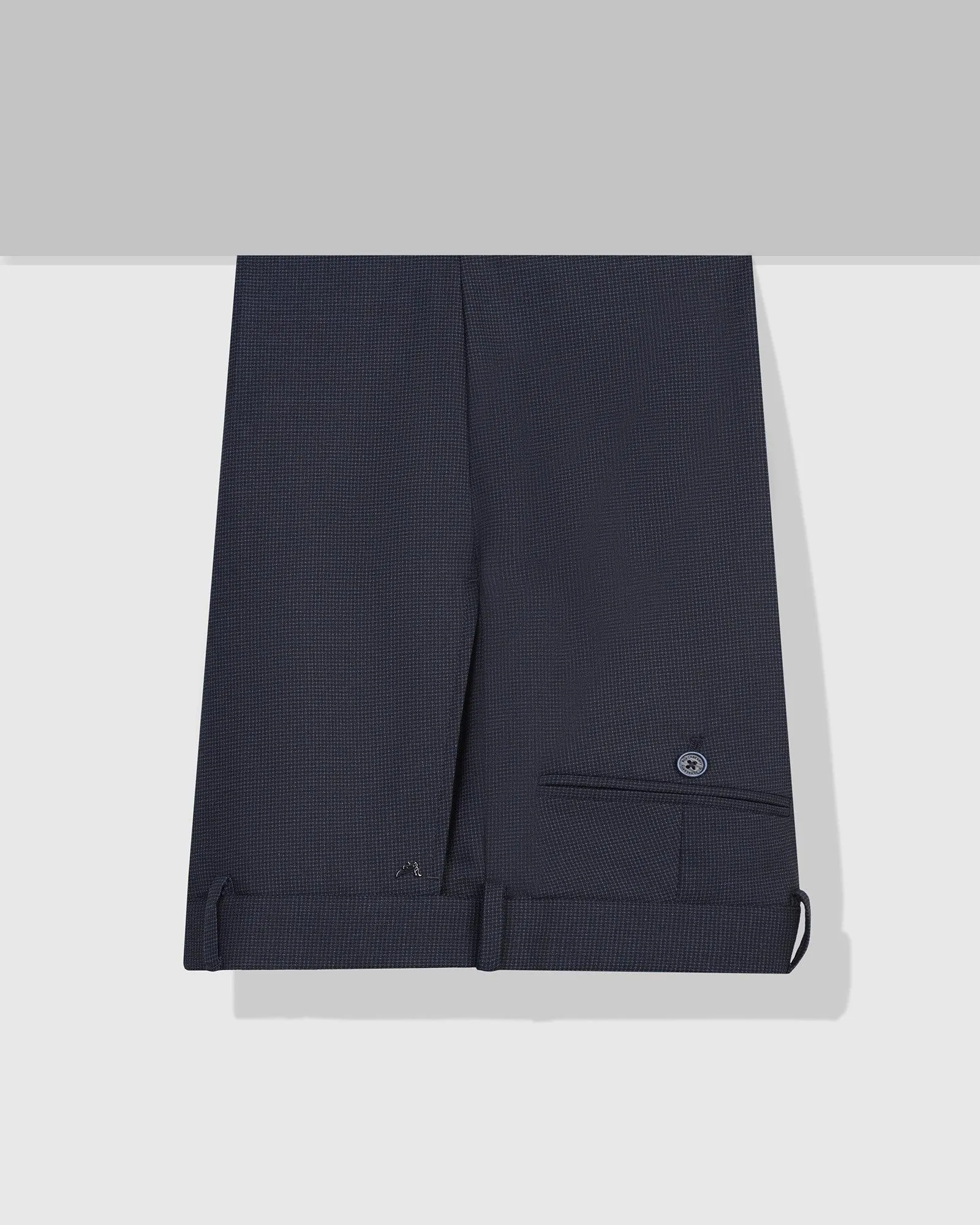 Slim Fit B-91 Formal Navy Textured Trouser - Ford