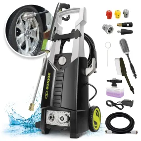 Sun Joe SPX2700-MAX Electric Pressure Washer | 13-Amp | Included Utility Bristle Brush and Rim Brush | Quick Connect   Turbo Nozzles