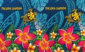 Talofa Samoa Plumeria Flower Sarong