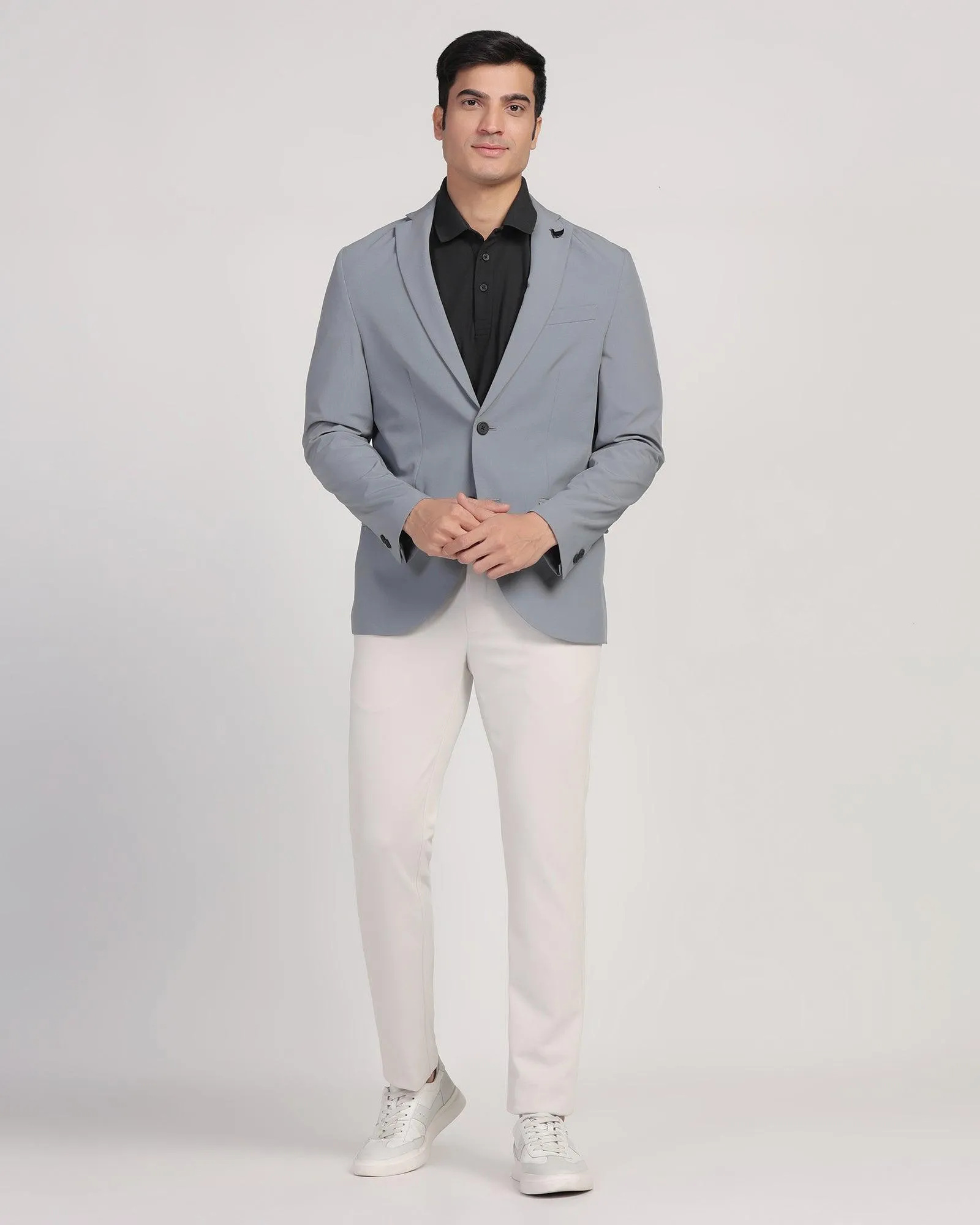 TechPro Formal Dark Grey Textured Blazer - Maspar