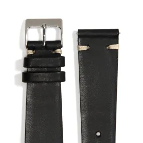 UNIVERSAL BLACK VINTAGE UNIVERSAL LEATHER WATCH STRAP