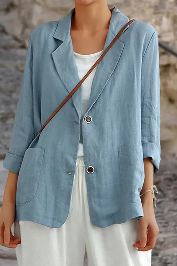 Versatile Long Sleeved Casual Loose Suit Jacket