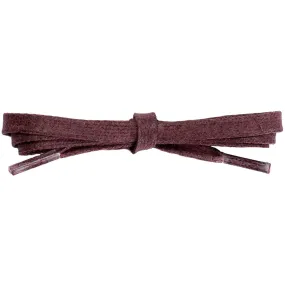 Waxed Cotton 1/4 Flat Dress Laces 12 Pack - Burgundy (12 Pair Pack) Shoelaces