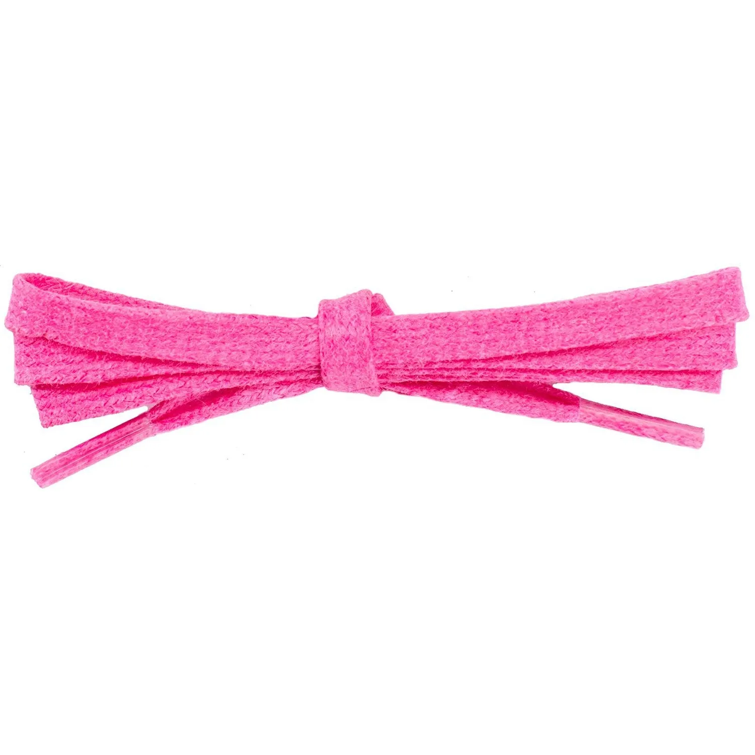 Waxed Cotton 1/4 Flat Dress Laces 12 Pack - Hot Pink (12 Pair Pack) Shoelaces