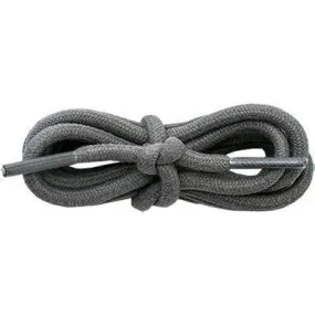 Waxed Cotton Round 3/16 - Dark Gray (12 Pair Pack) Shoelaces