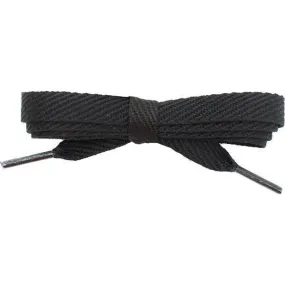 Wholesale Cotton Flat 3/8 - Black (12 Pair Pack) Shoelaces