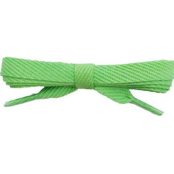 Wholesale Cotton Flat 3/8 - Lime (12 Pair Pack) Shoelaces